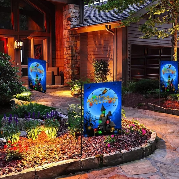 Halloween LED Lighted Outdoor Flag/Banner - Picture 5 of 8